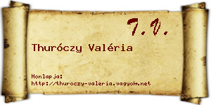 Thuróczy Valéria névjegykártya