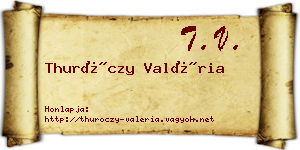 Thuróczy Valéria névjegykártya