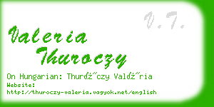 valeria thuroczy business card
